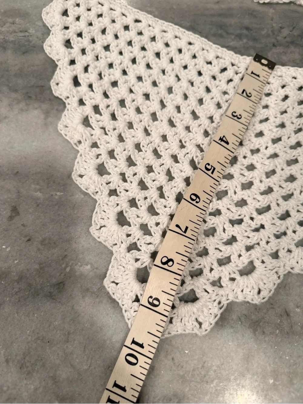 Handmade Crochet Bandana Head Scarf Cotton Boho Triangle Wrap Fest Cottagecore